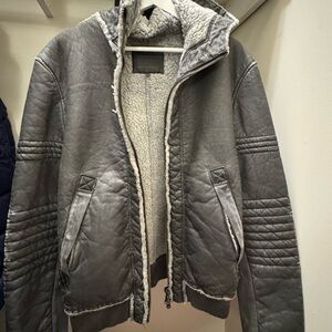 Unisex Gray Quilted Puffer Jacket